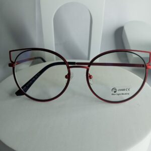 Designer 1235 Red Cat Eye Blue Light Blocking Glasses