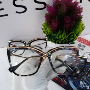 Guess Women's Cat-Eye Eyeglasses - Black  Gold Accent