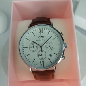Daniel Wellington Classic Chronograph Men's Watch with Brown Leather Strap