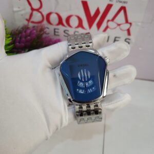 Diesel Men's Blue Geometric Digital Stainless Steel Watch