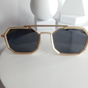 Dior Octagon Gold Thin Frame Men's Sunglasses