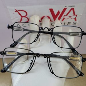 Dior Men's Thin Metal Rectangle Eyeglasses with Spring Hinges DR344