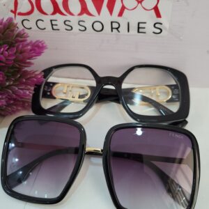 Fendi Octagon Black Frame Eyeglasses FE378