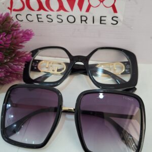 Fendi Octagon Black Frame Eyeglasses FE378