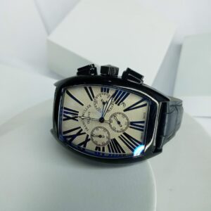 Franck Muller Chronograph Black Leather Watch