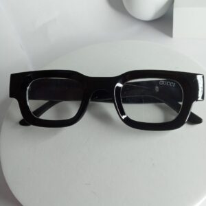 Gucci Black Thick Frame Square Eyeglasses GU81