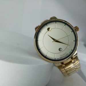 Movado Men's Luxury Gold-Tone Swiss Quartz Stainless Steel Watch with Date