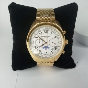 Patek Philippe Geneve Gold Chronograph Moon Phase Men's Watch