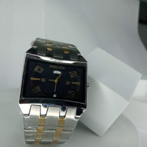 Police Men's Two-Tone Stainless Steel Rectangular Analog Watch