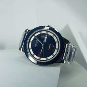 Rado Sapphire 680G Men's Blue Dial Diamond Day-Date Stainless Steel Watch