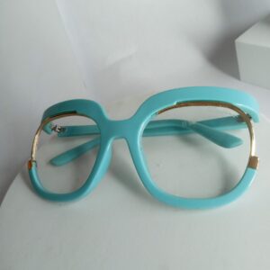 Salvatore Ferragamo Women's Bold Teal Oversized Plastic Eyeglasses SF201