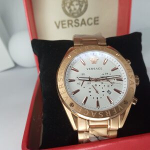 Versace Medusa Chronograph Men's Rose Gold Stainless Steel Watch