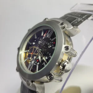 Bulgari 9007 Men's Skeleton Automatic Stainless Steel Watch