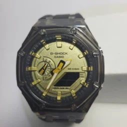 Casio G-Shock Gold Dial Transparent Case Men's Analog-Digital Watch