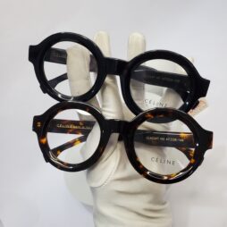 cline designer round glasses bold oversized unisex eyewear 01 - Céline CL42347 Round Acetate Prescription Ready Glasses