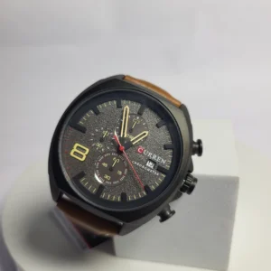 Curren 8324 Men's Chronograph Water Resistant Leather Watch