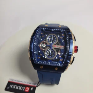 Curren 8442 Men's Chronograph Quartz Watch - Blue  Gold