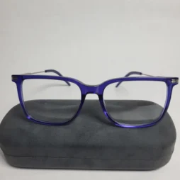 Designer Collection Blue Rectangle Full-Rim Acetate Eyeglasses