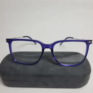 Designer Blue Rectangle Full-Rim Acetate Eyeglasses