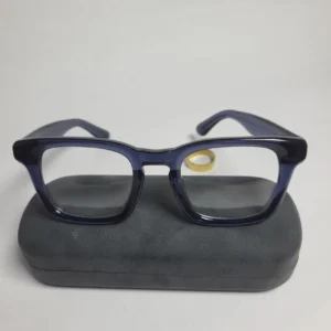 Designer Square Full-Rim Blue Acetate Eyeglasses
