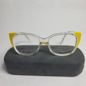 Designer TP2026 Women's Cat-Eye Acetate Eyeglasses - Clear  Yellow