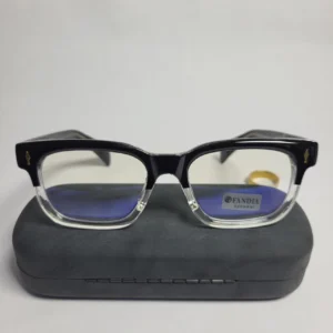 Designer Men's Two-Tone Square Blue Light Blocking Glasses