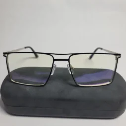 Designer Collection Rectangular Metal Blue Light Blocking Glasses
