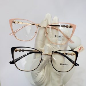 Designer 95667 Women's Cat-Eye Metal Frame Glasses