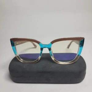 Designer 97701 Women's Two-Tone Cat-Eye Blue Light Blocking Glasses