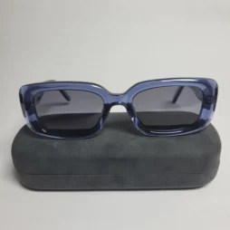 designer collection oversized navy blue rectangular sunglass 01 - Designer Collection F2501 Unisex Blue Rectangular Sunglasses
