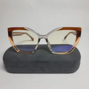Designer Cat-Eye Two-Tone Acetate Women's Blue Light Glasses