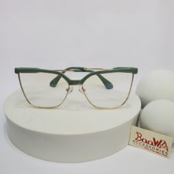 designer collection trendy oversized blue light blocking eye 04 - Designer Collection Women's Cat-Eye Semi-Rimless Glasses Model 97782