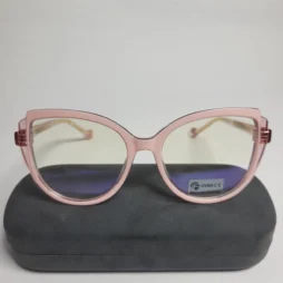 designer collection trendy pink cat eye eyeglasses oversized 01 - Designer Collection 82067 Pink Cat-Eye Blue Light Blocking Glasses