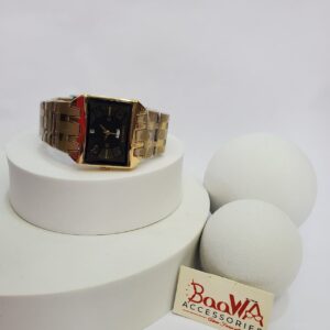 Lookworld A313 Men's Gold Rectangular Chronograph Quartz Watch