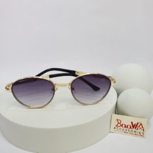 Maybach Gold Metal Frame Gradient Oval Unisex Fashion Sunglasses