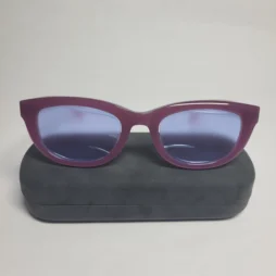 oversized cat eye sunglasses purple frame with blue mirrored 01 - Designer Collection Col.PC5 Purple Cat-Eye Sunglasses