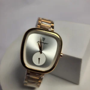 Poedagar 783G Men's Gold-Toned Chronograph Water Resistant Watch