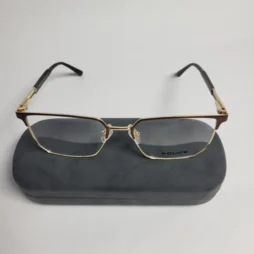police semi rimless rectangular eyeglasses modern profession 01 - Police CH 6039 Men's Rectangle Metal Full-Rim Eyeglasses