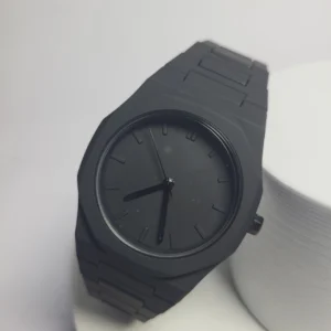 Valenzo Minimalist Black Stainless Steel Analog Watch