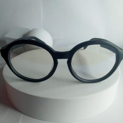 Anderne AN14 Black Rounded Full-Rim Eyeglasses