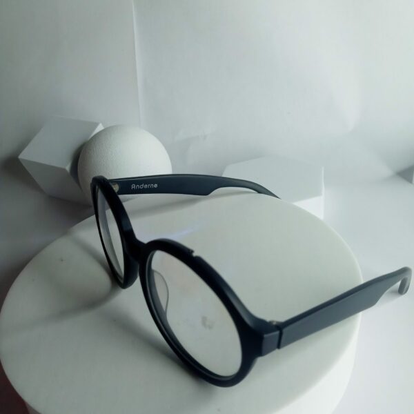 Anderne AN14 Black Rounded Full-Rim Eyeglasses