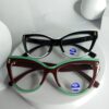 Designer Women's Cat-Eye Anti Blue Light Glasses - Black  White AS95