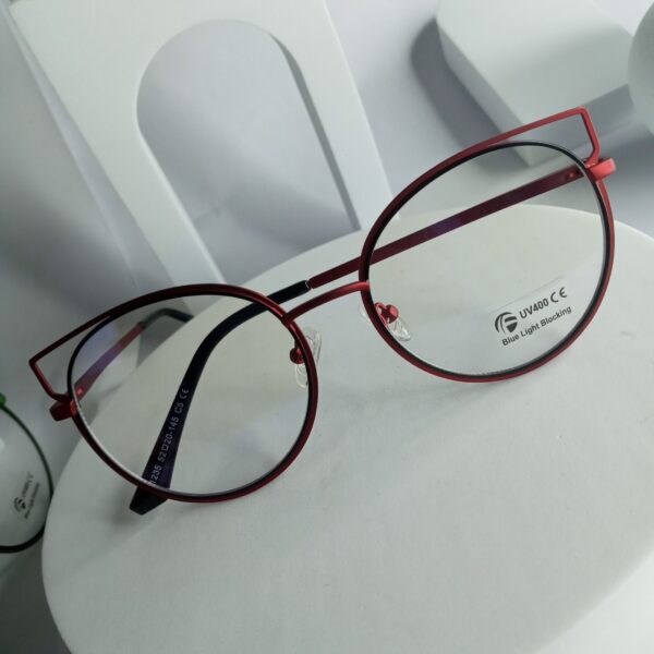 Designer 1235 Red Cat Eye Blue Light Blocking Glasses