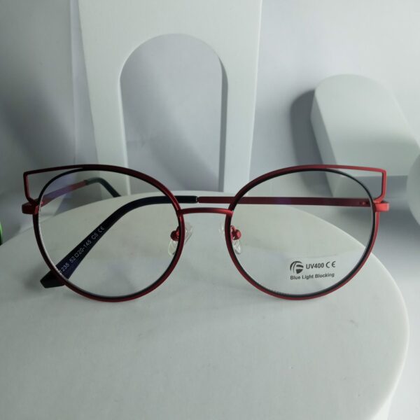 Designer 1235 Red Cat Eye Blue Light Blocking Glasses
