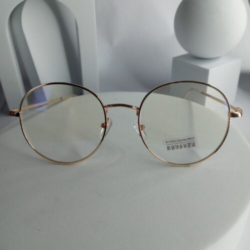 Designer UV400 Blue Light Blocking Round Metal Glasses AS336