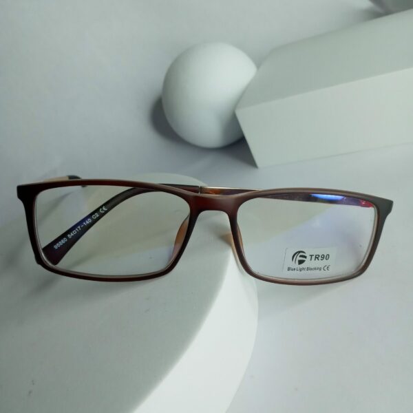Designer TR90 Blue Light Blocking Rectangle Glasses - Model 95860