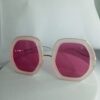 Anna Karin Karlsson Limited Edition Hexagon Oversized Pink Tinted Sunglasses