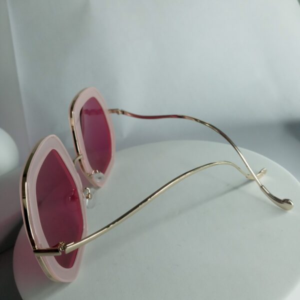 Anna Karin Karlsson Limited Edition Hexagon Oversized Pink Tinted Sunglasses