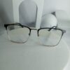 Designer Cat-Eye Metal Glasses - White  Gold Frame