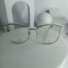 Designer Cat-Eye Metal Glasses - White  Gold Frame